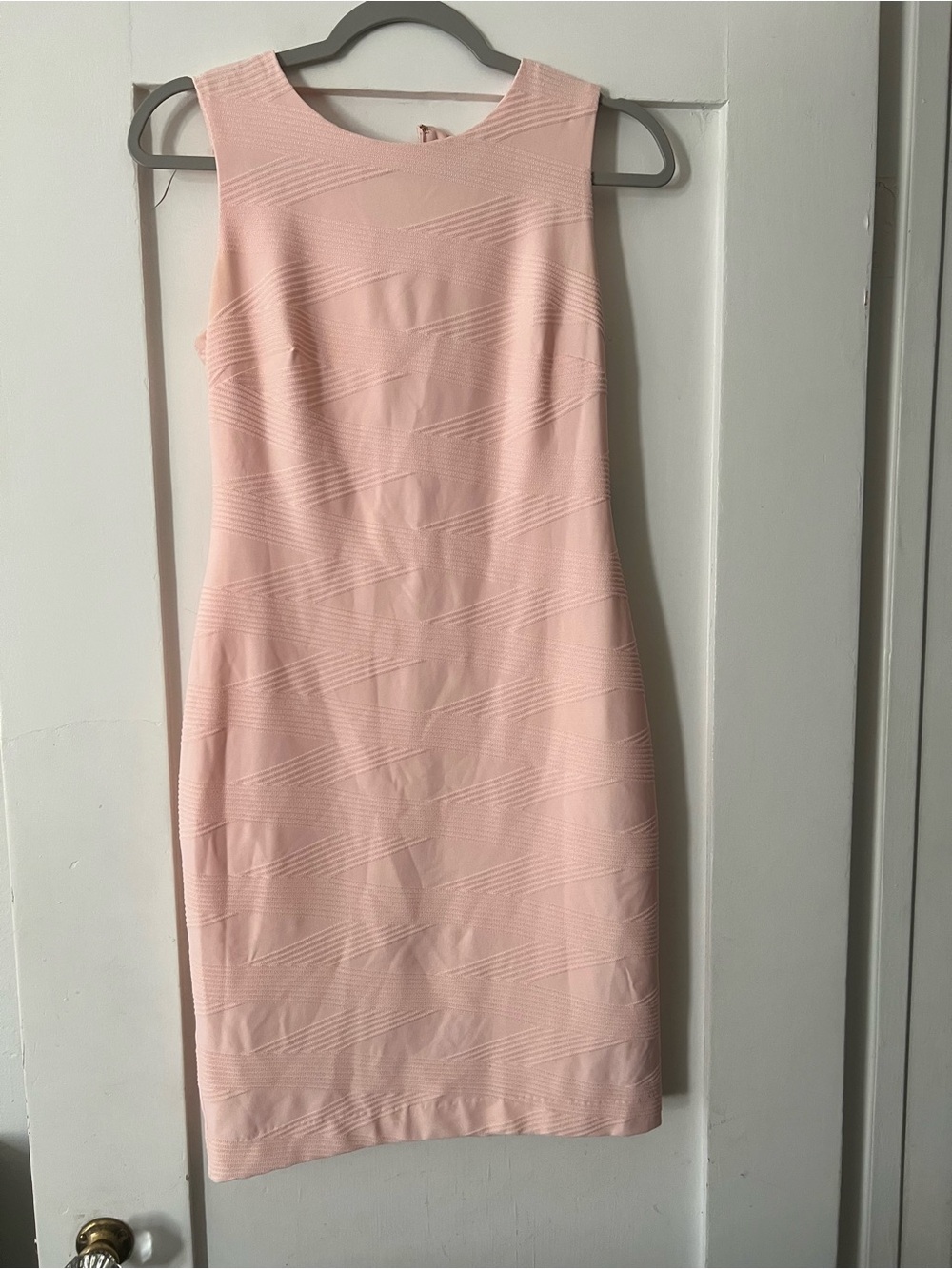 Tommy Hilfiger Blush Pink Sleeveless Textured Shift Dress